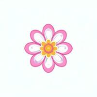 ai généré fleur icône agrafe art avatar autocollant décoration Facile Contexte photo