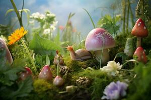 coloré Pâques des œufs sur vert herbe, ai génératif photo