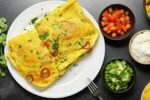 ai généré omelette. ai génératif pro photo