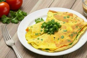 ai généré omelette. ai génératif pro photo