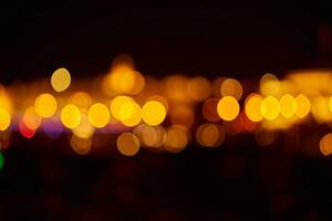 abstrait bokeh lumières à nuit photo