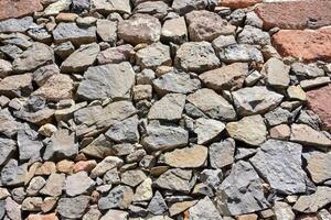 une mur fabriqué de rochers et des pierres photo