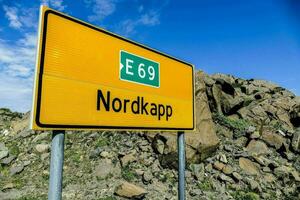 route signe dans nordkapp, Islande photo