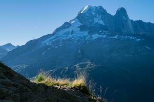 cheserys,aiguille verte et du dru,chamonix,haute savoie,france photo