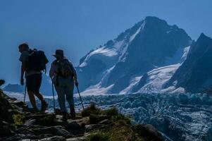 glacier de visite, chamonix, haute savoie,france photo