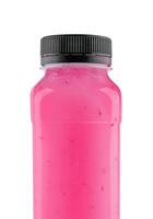 rose smoothie bouteille isolé sur blanc Contexte photo