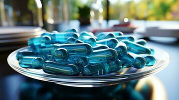 capsule médicament vitamine photo réaliste ai généré