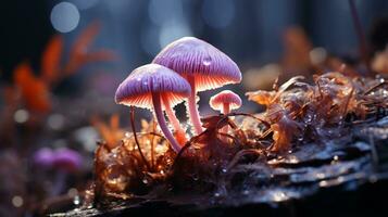 champignon plante Contexte photo réaliste