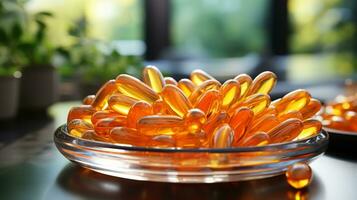 capsule médicament vitamine photo réaliste ai généré