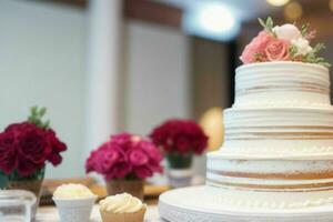 ai généré mariage gâteau. pro photo