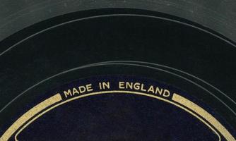 disque vinyle fabriqué en Angleterre