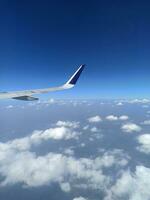 aérien vue de le commercial avion fenêtre photo