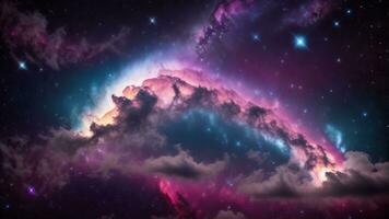 coloré espace galaxie nuage nébuleuse. stary nuit cosmos. univers science astronome. ai généré photo