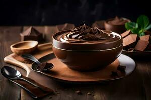Chocolat est une génial nourriture pour votre santé. généré par ai photo