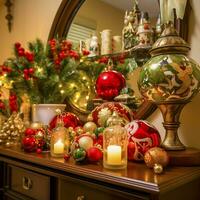 de fête Noël décoration des idées pour une joyeux vacances saison. ai généré. photo