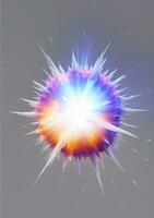 supernova étincelle isolé sur une blanc Contexte. ai généré photo