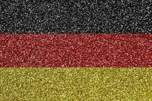 Allemagne drapeau représenté sur beaucoup petit brillant paillettes. coloré Festival Contexte pour fête photo