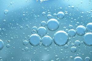 l'eau bulle texture sur bleu Contexte photo