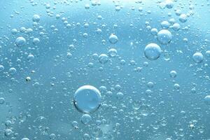 l'eau bulle texture sur bleu Contexte photo