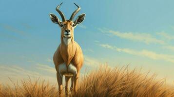 ai généré antilope image de une gazelle dans le sauvage photo