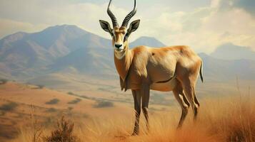ai généré antilope image de une gazelle dans le sauvage photo