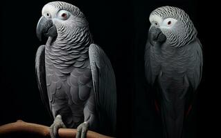ai généré africain gris perroquet photo