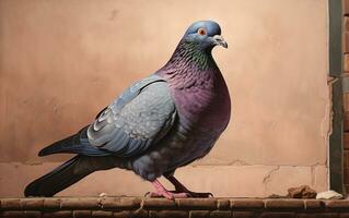 ai génératif Pigeon oiseau réaliste la photographie photo