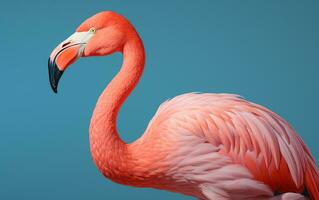 ai génératif américain flamant oiseau la photographie photo