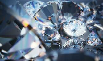 magnifique brillant diamant dans brillant Couper - diamant arrière-plan,- cristal Contexte photo