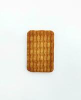 empiler de beurre des biscuits fait maison sur blanc Contexte photo