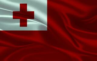 3d agitant réaliste soie nationale drapeau de Suisse. content nationale journée Suisse drapeau Contexte. proche en haut photo