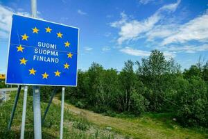 panneau de signalisation de finlande photo