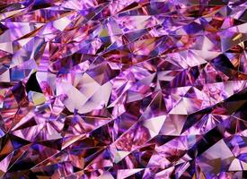 luxe abstrait réaliste violet cristal texture réflexion proche en haut Contexte 3d le rendu photo