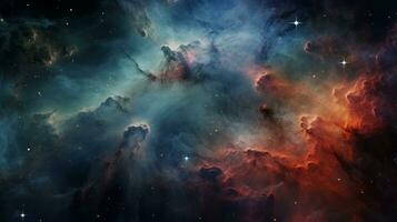 ai généré. cosmique des nuages dans Profond espace photo