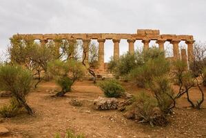 le ruines de temple de Concordia, vallée de temples, Agrigente, sicile, Italie photo