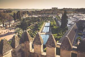 jardins à le Alcazar de los Reyes cristianos dans Cordoue, Espagne photo