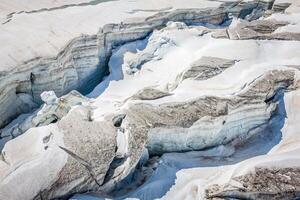 mer de glacé mer de la glace est une glacier situé sur le mont blanc massif, dans le Alpes France. photo