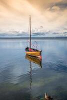 pêche bateaux, baltique mer, baie de palet photo