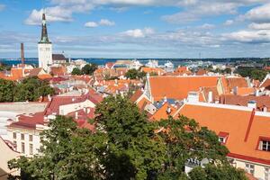 vue de le vieux ville Tallinn, Estonie photo