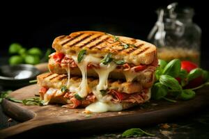 italien panini sandwich. produire ai photo