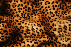 doux léopard fourrure bannière texture. produire ai photo