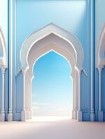 ai généré modifiable islamique Ramadan salutation carte conception modèle photo