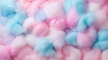 ai généré coloré coton bonbons Contexte dans doux pastel Couleur photo