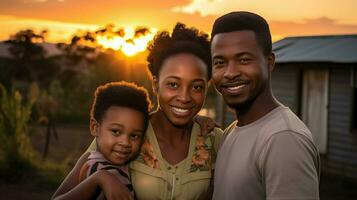 ai généré content charmant famille. ai génératif photo