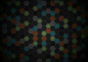noir et coloré hexagones technologie modèle conception photo