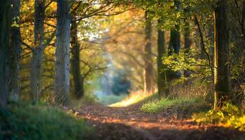 ai généré forêt dans le Matin photo