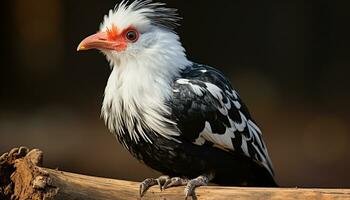 ai généré une mignonne coq dans une poulet coopérative, entouré par la nature généré par ai photo