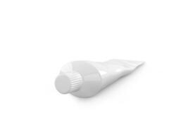 vide tube de dentifrice sur blanc Contexte photo
