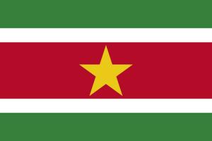 le officiel courant drapeau de république de surinam. Etat drapeau de surinam. illustration. photo