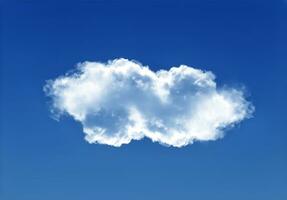 Célibataire nuage dans le Profond bleu pente ciel photo